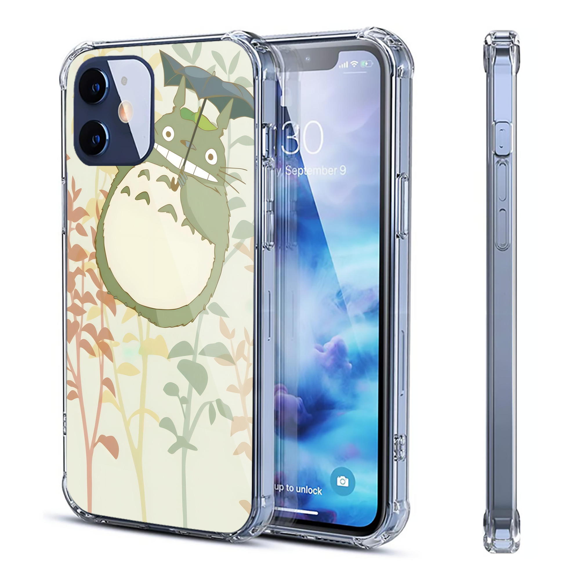 （画像用） となりのトトロ 草壁メイ 草壁サツキ My Neighbor Totoro Satsuki Kusakabe Mei Kusakabe 【iPhone 12シリーズ対応】透明スマホケース（クリアソフトケース）